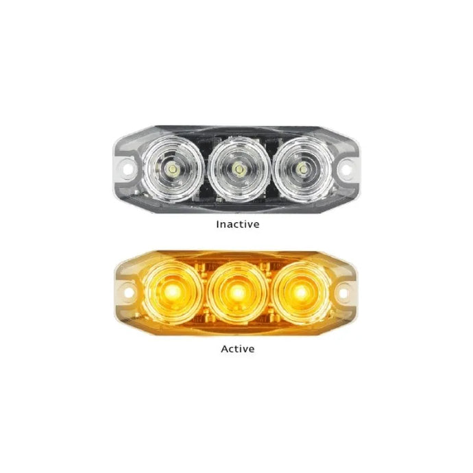 LED Autolamps 120033AM Amber Emergency Lamp SAEJ595 Class 1 - Each